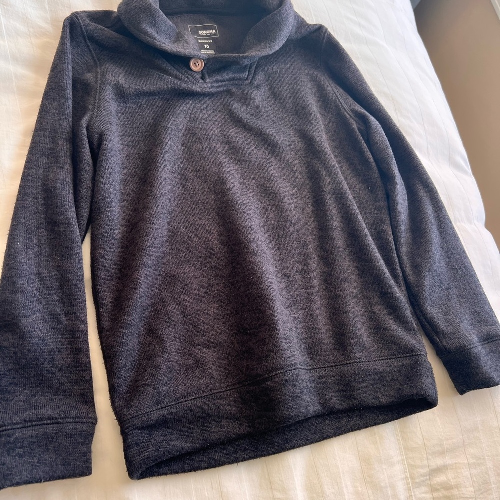 Gray Cowl Neck Sweater